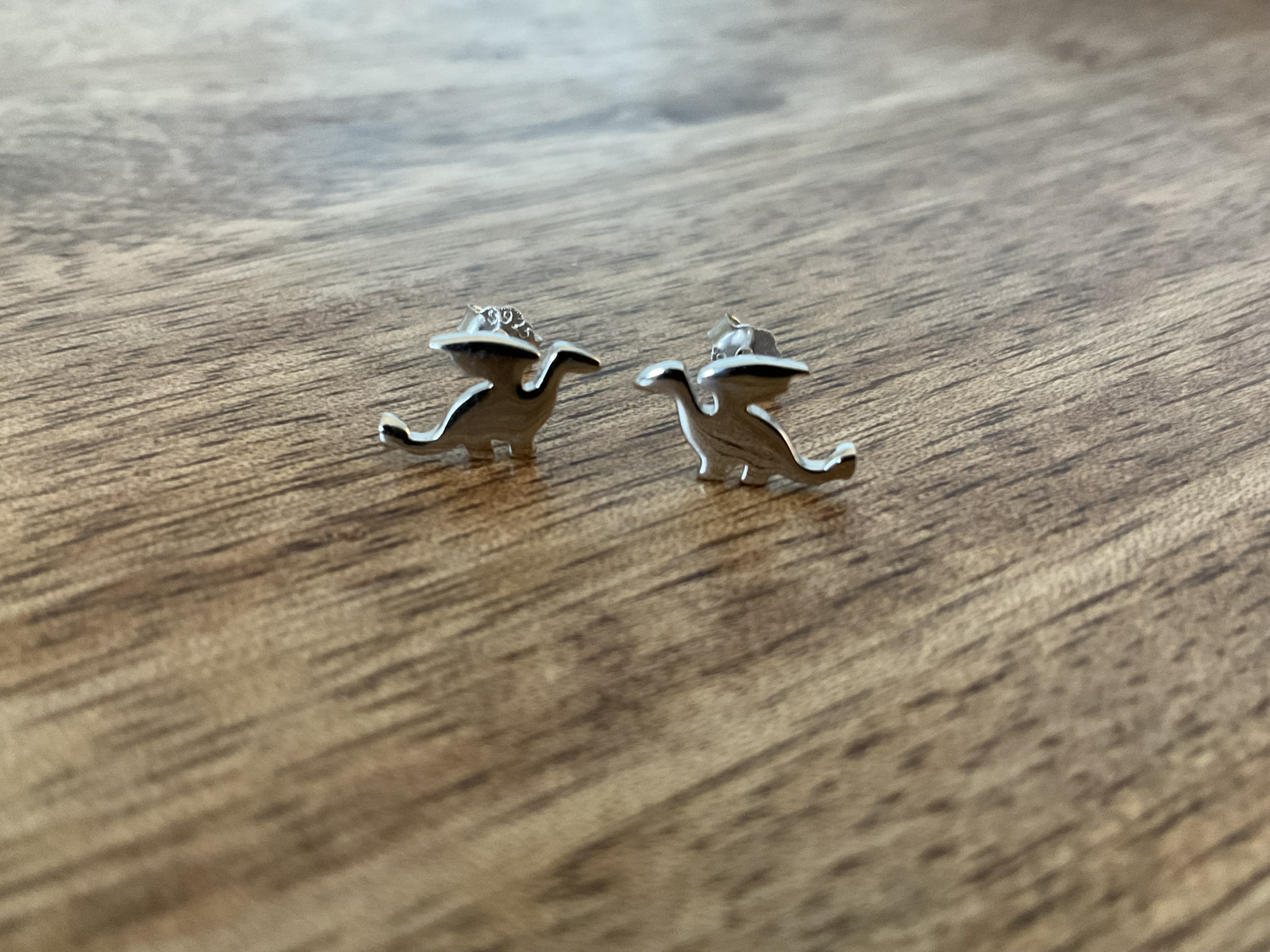 Dragon Stud Earrings - Click Image to Close